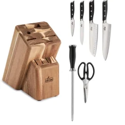 Online Forged Knives, Knife Block Set, 7 Piece | Knives