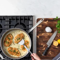 Discount G5® Graphite Core Stainless Steel 5-ply Bonded Cookware, Sauté Pan with Lid, 6 quart Saute Pans