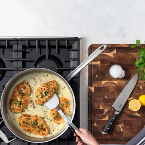 Discount G5® Graphite Core Stainless Steel 5-ply Bonded Cookware, Sauté Pan with Lid, 6 quart Saute Pans
