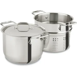 Clearance Gourmet Accessories, Pasta Pot with Perforated Insert and lid, 6 quart Specialty Cookware