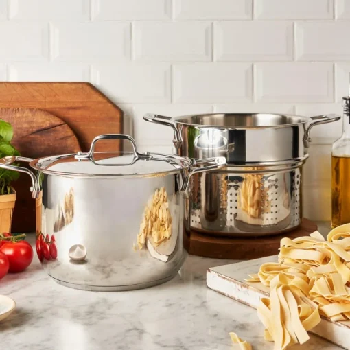 Clearance Gourmet Accessories, Pasta Pot with Perforated Insert and lid, 6 quart Specialty Cookware