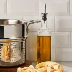 Clearance Gourmet Accessories, Pasta Pot with Perforated Insert and lid, 6 quart Specialty Cookware