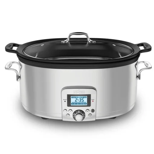 Online Gourmet Plus Stainless Steel 7-in-1 Slow Cooker; Nonstick Ceramic Coating; 7 quart Kitchen Electrics