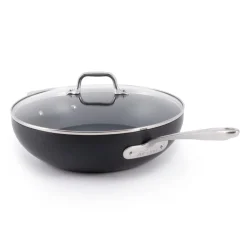 Clearance HA1 Expert Cookware, Nonstick Chef's Pan with Lid, 12 inch Woks & Chef Pans