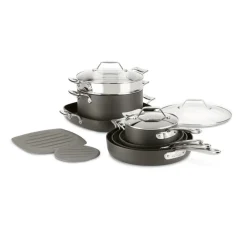 Fashion Hard Anodized Nonstick Cookware Set, 12 piece Set Cookware Sets