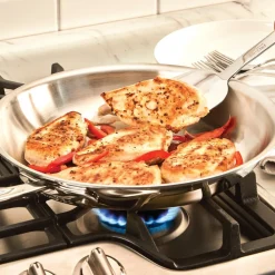 Hot 10-Inch Fry Pan / D5 Polished Stainless Steel Precision Cooking Fry Pans & Skillets