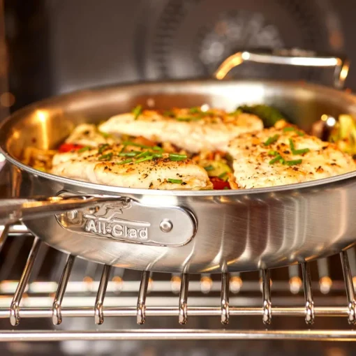 Outlet 14-Inch Fry Pan / D5 Polished Stainless Steel Perfection Fry Pans & Skillets
