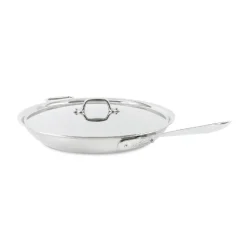 Discount 14-Inch Fry Pan with Lid / D5 Brushed Stainless Masterpiece Fry Pans & Skillets