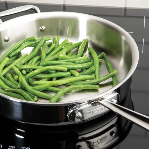 Discount 14-Inch Fry Pan with Lid / D5 Brushed Stainless Masterpiece Fry Pans & Skillets
