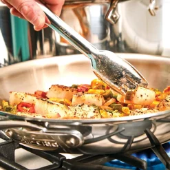 Hot 10.5 inch Skillet - Stainless Steel | 3-ply Bonded Cookware Fry Pans & Skillets