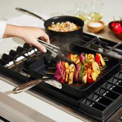 Fashion 11-Inch Square Grill / Indoor Grilling with NS Pro Precision Griddle & Grill Pans