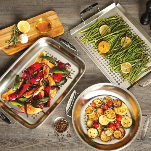 Fashion 11-Inch Stainless Steel Round Basket / BBQ Perfection by Outdoor Cookware | Outdoor Cookware