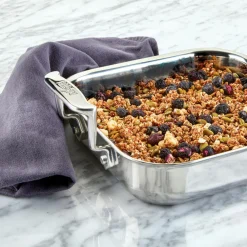 Clearance 8-Inch Stainless Steel Square Baker I Specialty Cookware