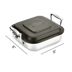 Clearance 8-Inch Stainless Steel Square Baker I Specialty Cookware