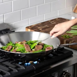 Sale 14-Inch Stainless Steel Wok I Fry Pans & Skillets | Woks & Chef Pans