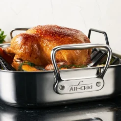 Hot Large Stainless Steel Roaster Pan with Rack | Roasters | Specialty Cookware