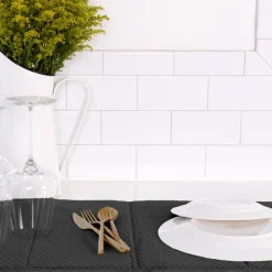 Online 2-Pack Black Drying Mat Set / Absorbent, Quick-Dry Solution for Your Kitchen Kitchen Linens