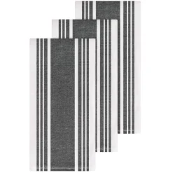 Outlet 3-Pack Black Dual Kitchen Towel Set / Absorbent, Durable, and Kitchen-Ready Kitchen Linens