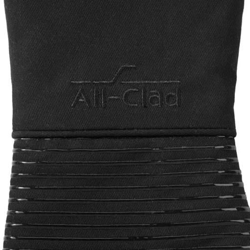 Best 2-Pack Black Oven Mitt Set / Ultimate Heat Protection with Kitchen Linens