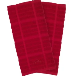 Sale 2-Pack Chilli Red Kitchen Towel Set / Stylish, High-Quality Kitchen Towels Kitchen Linens