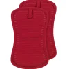 Discount 2-Pack Chilli Red Potholder Set / Colourful, Heat-Safe Kitchen Must-Have Kitchen Linens
