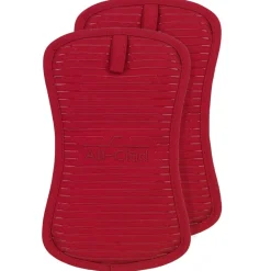 Discount 2-Pack Chilli Red Potholder Set / Colourful, Heat-Safe Kitchen Must-Have Kitchen Linens