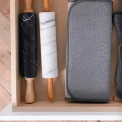 Hot 2-Pack Pewter Grey Drying Mat Set / Modern Look and Superior Drying Performance Kitchen Linens