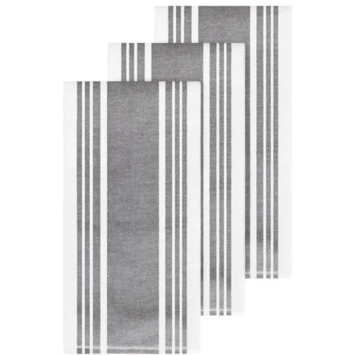Hot 3-Pack Pewter Grey Dual Kitchen Towel Set / Classic Kitchen Towels with Modern Utility Kitchen Linens