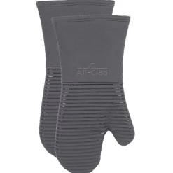 Online 2-Pack Pewter Grey Oven Mitt Set / Classic Elegance Meets Heat Protection Kitchen Linens