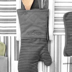 Online 2-Pack Pewter Grey Oven Mitt Set / Classic Elegance Meets Heat Protection Kitchen Linens