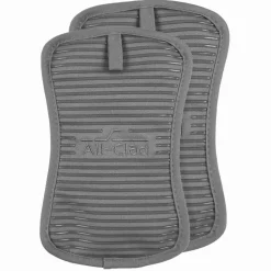 Online 2-Pack Pewter Grey Potholder Set / Elegant and Effective Heat Protection Kitchen Linens