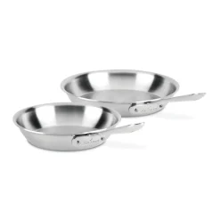 Hot 2-Piece Deep Skillet Set / D5 Polished Stainless (8.5-inch and 10.5-inch) Fry Pans & Skillets