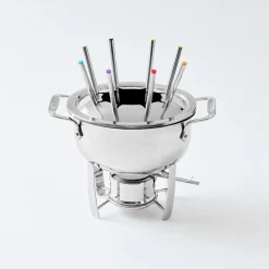 New 12-Piece Fondue Set, Stainless Steel Fondue Pot I Specialty Cookware