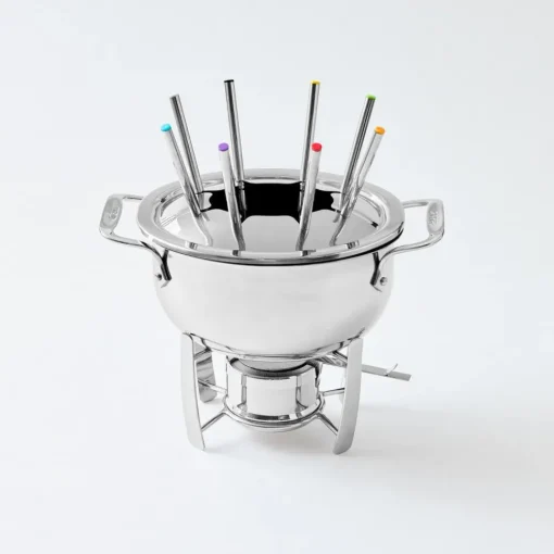 New 12-Piece Fondue Set, Stainless Steel Fondue Pot I Specialty Cookware