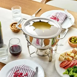 New 12-Piece Fondue Set, Stainless Steel Fondue Pot I Specialty Cookware