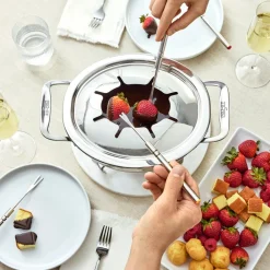 New 12-Piece Fondue Set, Stainless Steel Fondue Pot I Specialty Cookware