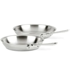Hot 2-Piece Fry Pan Set / D3 Stainless Steel (10-inch and 12-inch) Fry Pans & Skillets