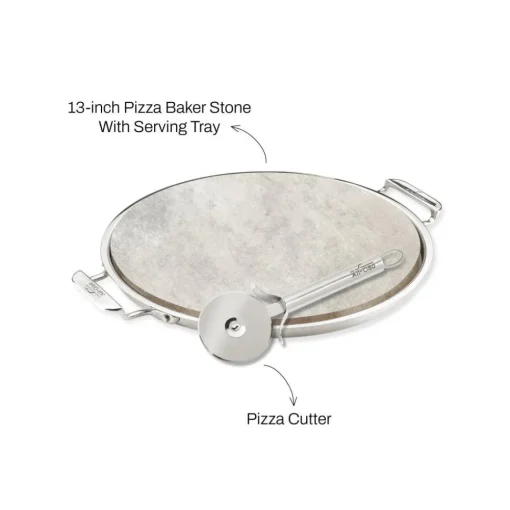 New Pizza Stone Set / Bake and Serve Perfect Pizzas with Kitchen Accessories