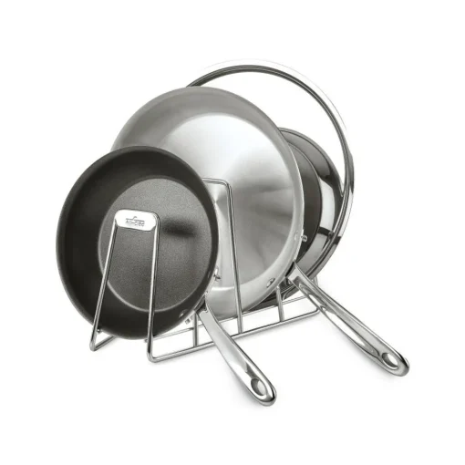 New Pot and Pan Organizer | 4-Slot Stainless Steel Organizer | Kitchen Accessories