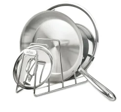 New Pot and Pan Organizer | 4-Slot Stainless Steel Organizer | Kitchen Accessories