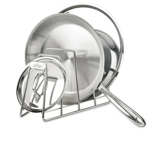 New Pot and Pan Organizer | 4-Slot Stainless Steel Organizer | Kitchen Accessories