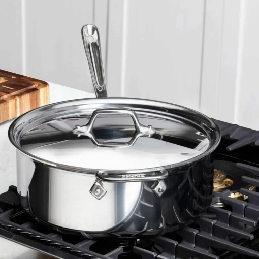 Hot 6-Quart D3 Stainless Steel Deep Saute Pan I Saute Pans