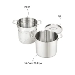 Fashion 16-Quart Multipot with Insert / Large Capacity, Durability Multipots