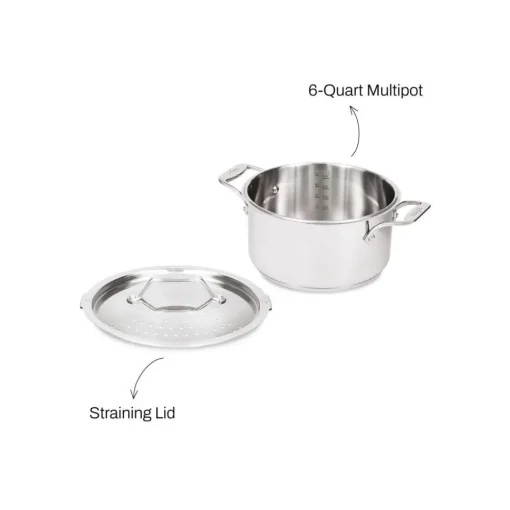 New 6-Quart Multipot with Straining Lid / Effortless Cooking by Multipots