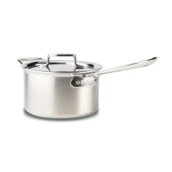 Best 4-Quart Sauce Pan with Lid / D5 Brushed Stainless Cookware Sauce Pans & Sauciers