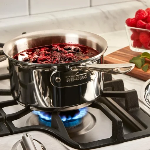 Discount 2-Quart Sauce Pan with Lid / D5 Polished Stainless Versatility Sauce Pans & Sauciers