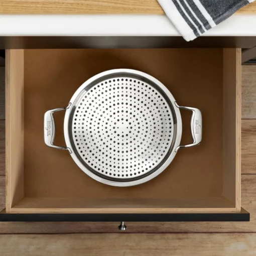 Best 4-Quart sauteuse with Splatter Guard / D5 Brushed Stainless Versatility Saute Pans | Strain & Splatter Guards