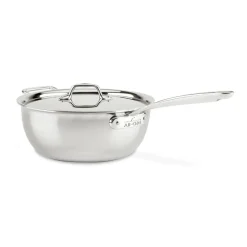 Outlet 5.5 Quart Stainless Steel Ragù Pan with Lid | Fry Pans & Skillets
