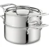 Outlet 3-Quart Steamer Set / D5 Polished Stainless Cooking Essential Soups & Stockpots