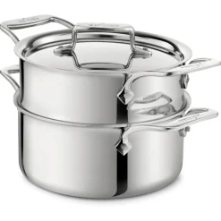 Outlet 3-Quart Steamer Set / D5 Polished Stainless Cooking Essential Soups & Stockpots